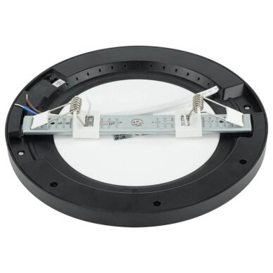 LED Backlit Surface Panel, Round, Black, 10/15/18W, CCT 2