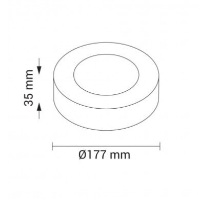 LED paviršinė panelė, apvali, 12W, CCT šviesa 2