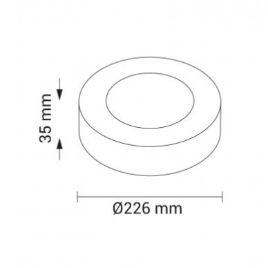 LED paviršinė panelė, apvali, 18W, CCT šviesa 2