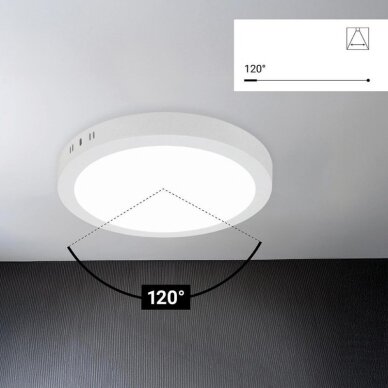 LED Surface Panel, Round, 24W, Neutral Light 3