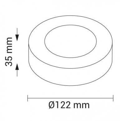 LED paviršinė panelė, apvali, 6W, CCT šviesa 2