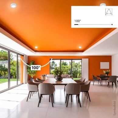 LED paviršinė panelė, apvali, 6W, CCT šviesa 5