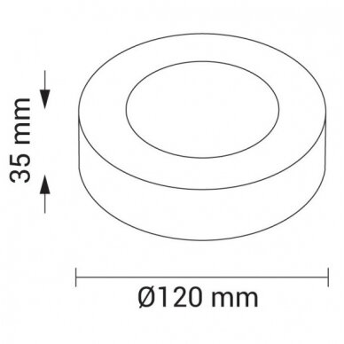 LED Surface Panel, Round, 6W, White Light 2