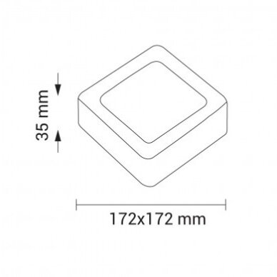 LED Surface Panel, Square, 12W, CCT 2