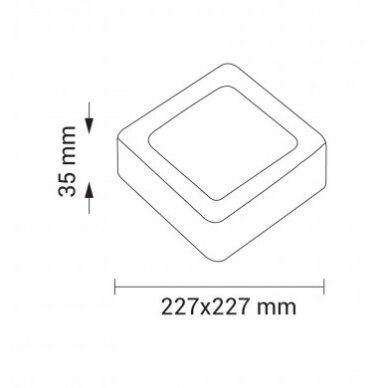 LED Surface Panel, Square, 18W, CCT 2