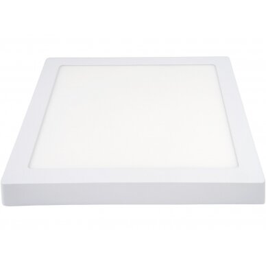 LED paviršinė panelė, kvadratinė, 24W, šalta balta šviesa
