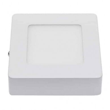 LED paviršinė panelė, kvadratinė, 6W, šalta balta šviesa 1