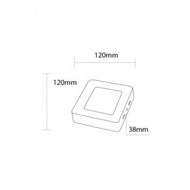 LED Surface Panel, Square, AC85-260V, 6W, White Light 1