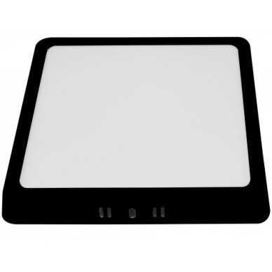 LED paviršinė panelė, kvadratinė, juoda, 6W, CCT šviesa