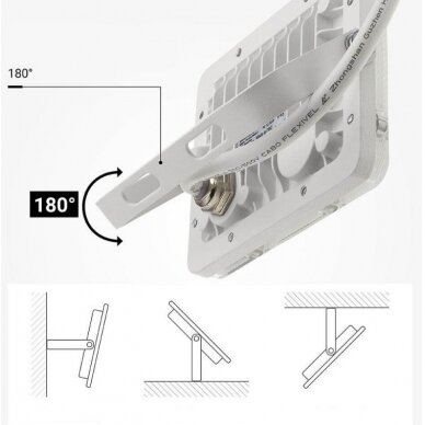 LED prožektorius, baltas, 100Lm/W, 10W, šalta balta šviesa 2