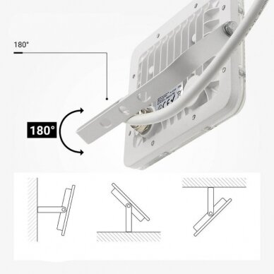 LED prožektorius, baltas, 100Lm/W, 20W, šilta balta šviesa 2