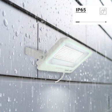 LED Floodlight, White, 90Lm/W, 100W, Warm Light 3