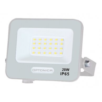 LED Floodlight, White, 90Lm/W, 20W, Warm Light