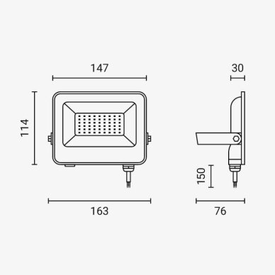 LED prožektorius, baltas, 90Lm/W, 30W, šalta balta šviesa 7 LED prožektorius, baltas, 90Lm/W, 30W, šalta balta šviesa 7