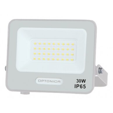 LED prožektorius, baltas, 90Lm/W, 30W, šilta balta šviesa LED prožektorius, baltas, 90Lm/W, 30W, šilta balta šviesa