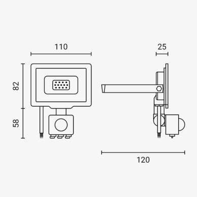 LED prožektorius, baltas, City Line, PIR jutiklis, 10W, šilta balta šviesa 3 LED prožektorius, baltas, City Line, PIR jutiklis, 10W, šilta balta šviesa 3