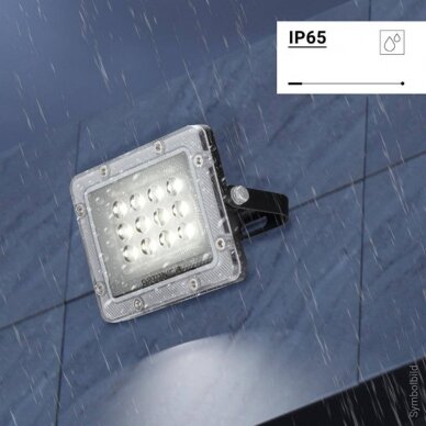LED prožektorius, juodas, 100Lm/W, 10W, neutrali balta šviesa 4 LED prožektorius, juodas, 100Lm/W, 10W, neutrali balta šviesa 4