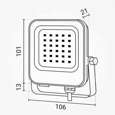 LED prožektorius, juodas, 10W, RGB 2