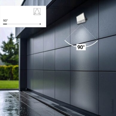 LED Floodlight, Black, 140Lm/W, 400W, White Light 7