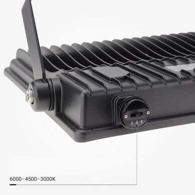 LED prožektorius, juodas, 200W, CCT 3000K-6000K 4