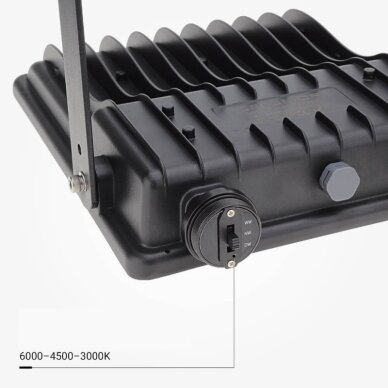 LED Floodlight, Black, 50W, CCT 3000K-6000K 3