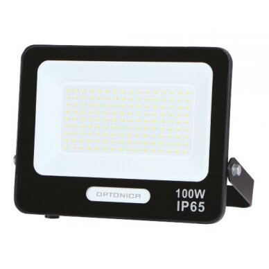 LED prožektorius, juodas, 90Lm/W, 100W, šilta balta šviesa LED prožektorius, juodas, 90Lm/W, 100W, šilta balta šviesa