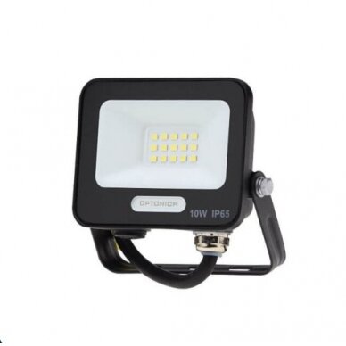 LED prožektorius, juodas, 90Lm/W, 10W, neutrali balta šviesa 1 LED prožektorius, juodas, 90Lm/W, 10W, neutrali balta šviesa 1