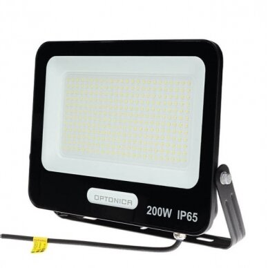 LED prožektorius, juodas, 90Lm/W, 200W, šalta balta šviesa 1