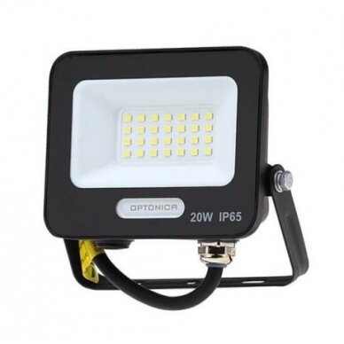 LED prožektorius, juodas, 90Lm/W, 20W, neutrali balta šviesa 1 LED prožektorius, juodas, 90Lm/W, 20W, neutrali balta šviesa 1