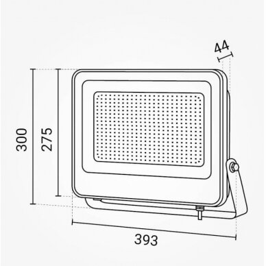 LED prožektorius, juodas, 90Lm/W, 300W, šalta balta šviesa 2 LED prožektorius, juodas, 90Lm/W, 300W, šalta balta šviesa 2