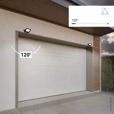 LED prožektorius, juodas, 90Lm/W, 30W, šilta balta šviesa 5 LED prožektorius, juodas, 90Lm/W, 30W, šilta balta šviesa 5