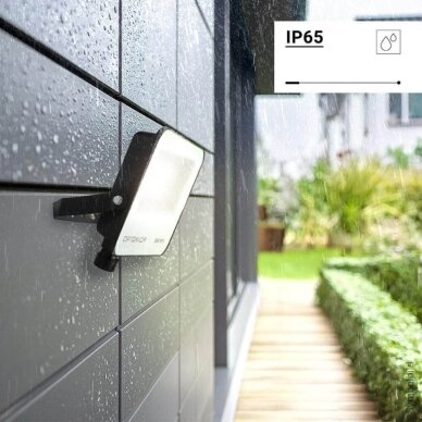 LED Floodlight, Black, 90Lm/W, 50W, CCT 3000K-6000K 4