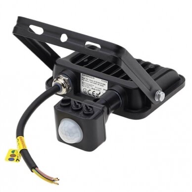 LED Floodlight, Black, PIR Sensor, 20W, 120°, White Light 2