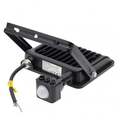 LED Floodlight, Black, PIR Sensor, 30W, 120°, White Light 2
