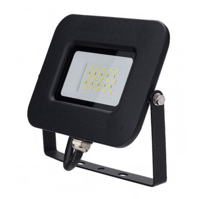 LED prožektorius, juodas, Premium Line, 5 metai garantija, 20W, šalta balta šviesa LED prožektorius, juodas, Premium Line, 5 metai garantija, 20W, šalta balta šviesa