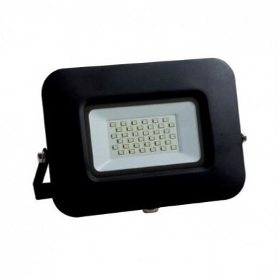 LED prožektorius, juodas, Premium Line, 5 metai garantija, 30W, šilta balta šviesa 1