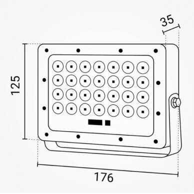 LED prožektorius, juodas, su saulės baterija, 6W, šalta balta šviesa 3