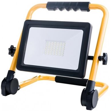 LED prožektorius, nešiojamas, 50W, šalta balta šviesa