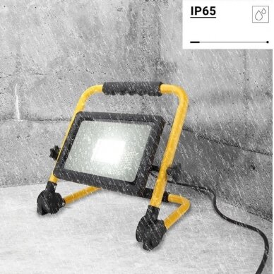 LED prožektorius, nešiojamas, 50W, šalta balta šviesa 4