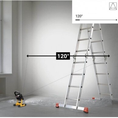 LED prožektorius, nešiojamas, įkraunamas, 10W, šalta balta šviesa 4