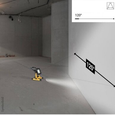 LED prožektorius, nešiojamas, įkraunamas, 20W, šalta balta šviesa 4