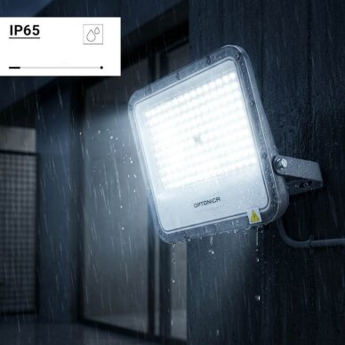 LED Floodlight, Grey, 100Lm/W, 100W, Neutral Light 6