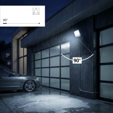 LED Floodlight, Grey, 100Lm/W, 100W, Neutral Light 7