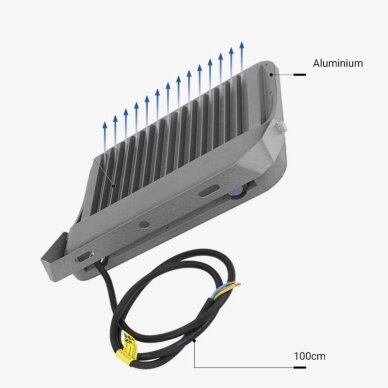 LED prožektorius, pilkas, 100Lm/W, 150W, šalta balta šviesa 3