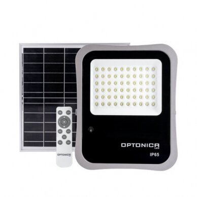 LED prožektorius, pilkas, su saulės baterija, 20W, šalta balta šviesa 2