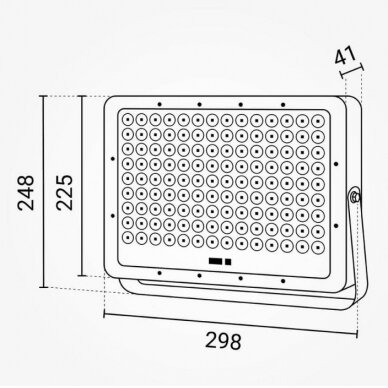 LED prožektorius, pilkas, su saulės baterija, 40W, šalta balta šviesa 3