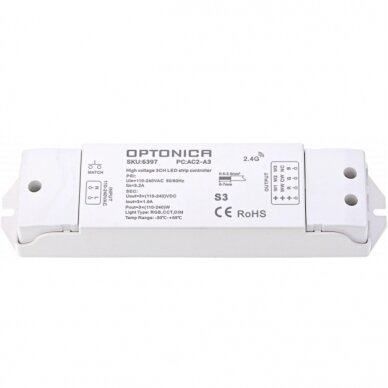 LED RGB CCT Strip Dimming Controller, DC110-240V, 1A/Ch,  3 Channels Remote Control 1