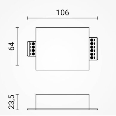 LED RGB juostos maitinimo stiprintuvas, 12-24V, 12A 1