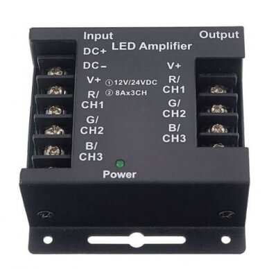 LED RGB Strip Amplifier, 12/24V, 24A 1