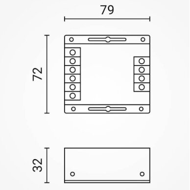 LED RGB Strip Amplifier, 12/24V, 24A 2